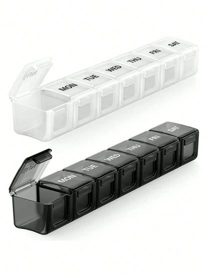 XL Weekly Pill Organizer, 7 Day Large Pill Box, Extra Large Daily Medication Organizer, Travel Pill Container, Pill Holder
