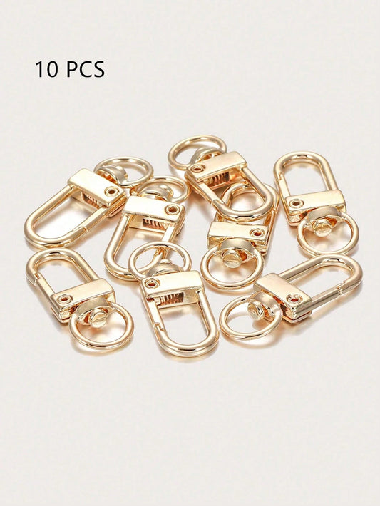 Yogodlns 10pcs DIY Bag Accessories Rotating Buckle Zinc Alloy Bag Hook Buckle Key Chain DIY Accessories Replacement Removeable Solid Shoulder Bag Handle Bag For Teen Girls Women College Students Rooki