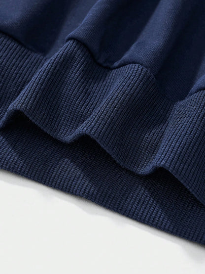 Young Boy Long Sleeve Sweatshirt, All-Match Solid Color Versatile Top, Design For Autumn And Winter