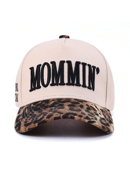 ZHUGLO Mommin Trucker Hat For Women Embroidered Mom Baseball Cap Adjustable Canvas Vintage Hat For Casual Wear