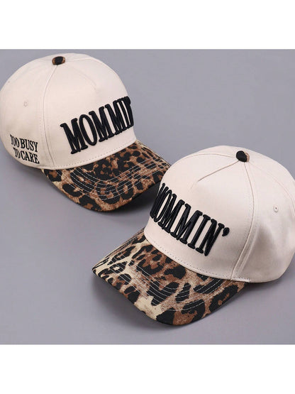 ZHUGLO Mommin Trucker Hat For Women Embroidered Mom Baseball Cap Adjustable Canvas Vintage Hat For Casual Wear
