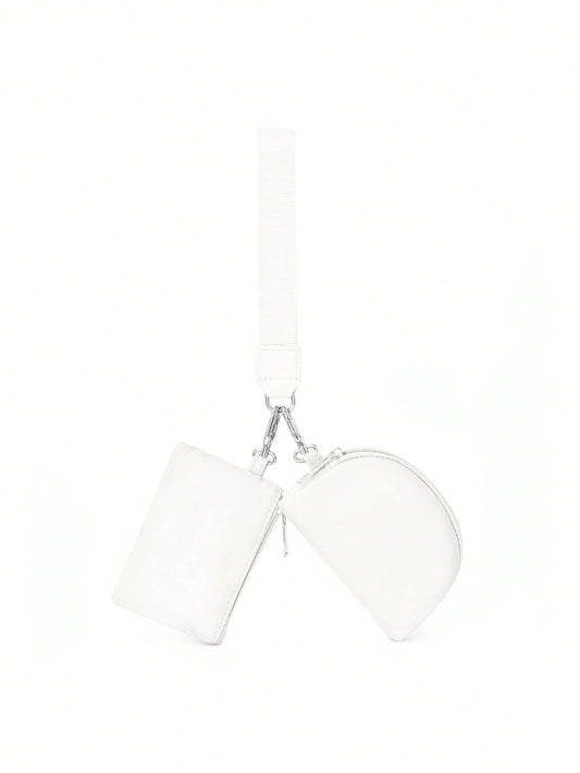 Zipper Dual Pocket Portable Keychain Wallet, Women's Pocket Wallet, Wallet, Mini Wallet, Clutch, Coin Purse