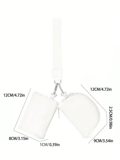Zipper Dual Pocket Portable Keychain Wallet, Women's Pocket Wallet, Wallet, Mini Wallet, Clutch, Coin Purse