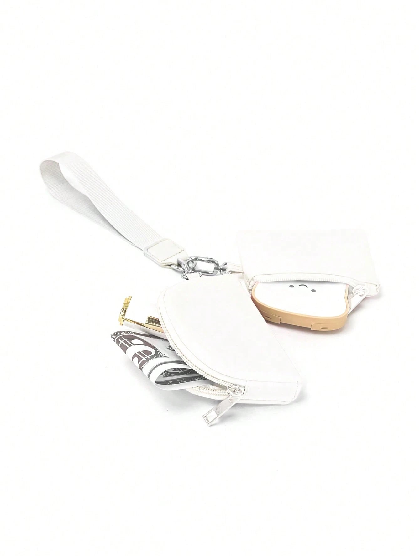 Zipper Dual Pocket Portable Keychain Wallet, Women's Pocket Wallet, Wallet, Mini Wallet, Clutch, Coin Purse