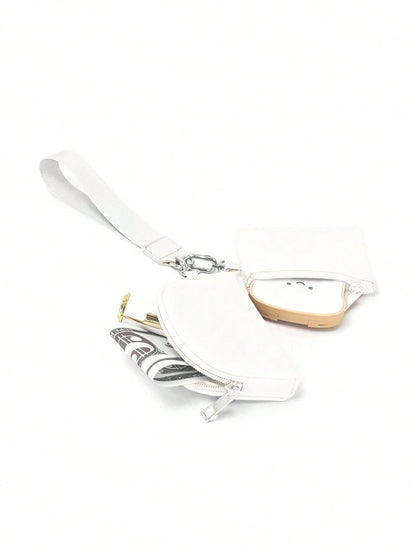 Zipper Dual Pocket Portable Keychain Wallet, Women's Pocket Wallet, Wallet, Mini Wallet, Clutch, Coin Purse