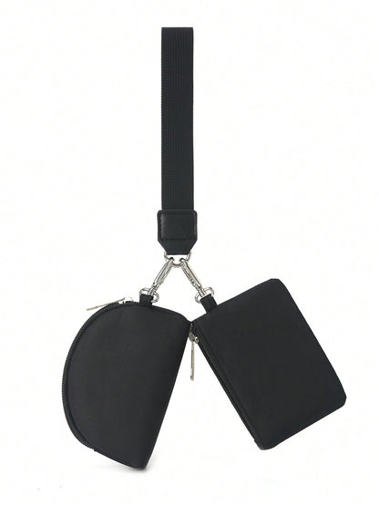 Zipper Dual Pocket Portable Keychain Wallet, Women's Pocket Wallet, Wallet, Mini Wallet, Clutch, Coin Purse